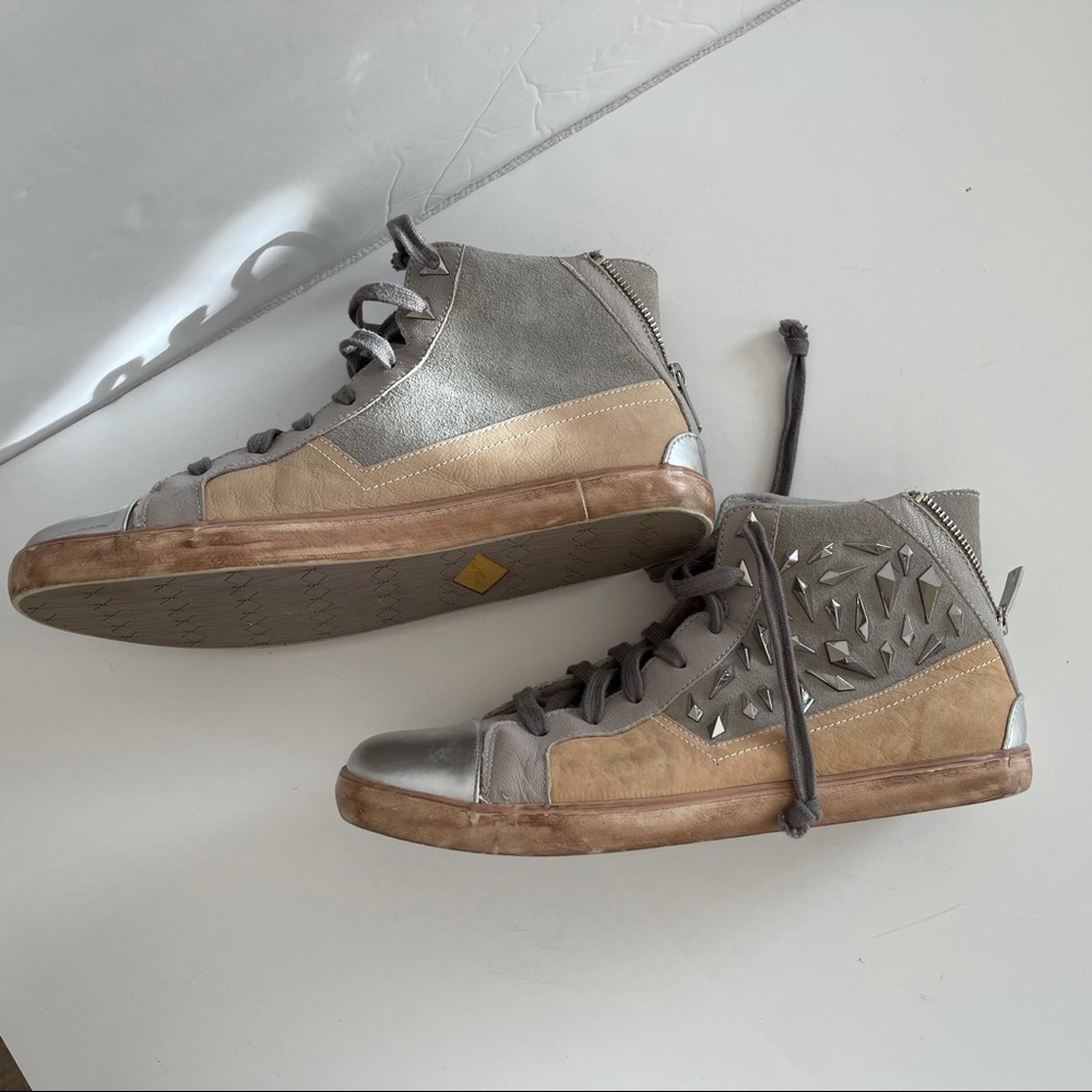 Sam Edelman Studded Patchwork Hightop Sneakers - image 8